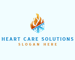 Ice Fire Thermal HVAC logo design