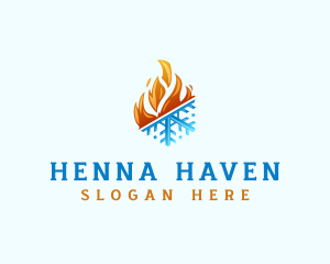 Ice Fire Thermal HVAC logo design