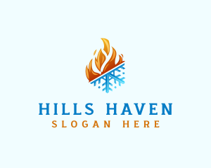 Ice Fire Thermal HVAC logo design