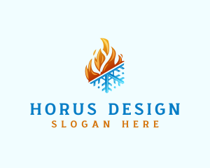 Ice Fire Thermal HVAC logo design