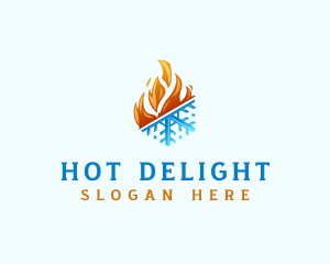 Ice Fire Thermal HVAC logo design