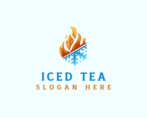 Ice Fire Thermal HVAC logo design