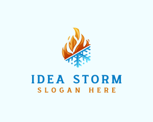 Ice Fire Thermal HVAC logo design