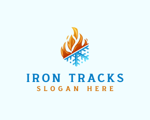 Ice Fire Thermal HVAC logo design