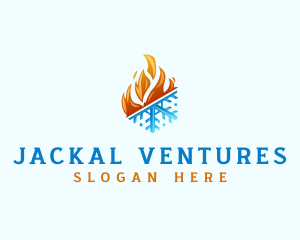 Ice Fire Thermal HVAC logo design