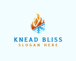 Ice Fire Thermal HVAC logo design