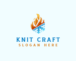 Ice Fire Thermal HVAC logo design