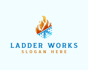 Ice Fire Thermal HVAC logo design