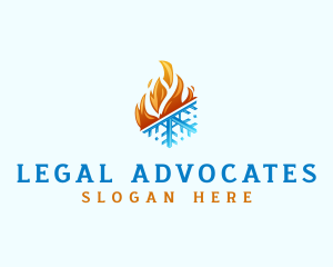 Ice Fire Thermal HVAC logo design