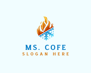 Ice Fire Thermal HVAC logo design