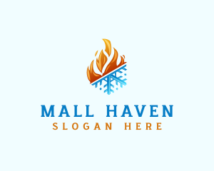 Ice Fire Thermal HVAC logo design