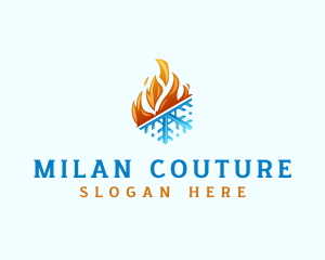 Ice Fire Thermal HVAC logo design