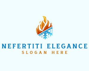 Ice Fire Thermal HVAC logo design