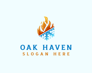 Ice Fire Thermal HVAC logo design