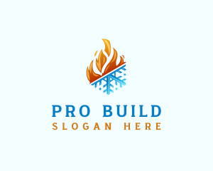 Ice Fire Thermal HVAC logo design