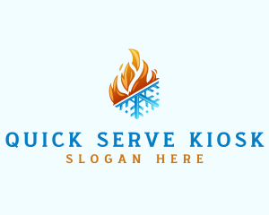 Ice Fire Thermal HVAC logo design