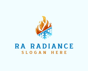 Ice Fire Thermal HVAC logo design