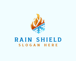 Ice Fire Thermal HVAC logo design