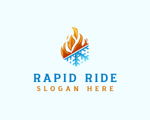 Ice Fire Thermal HVAC logo design