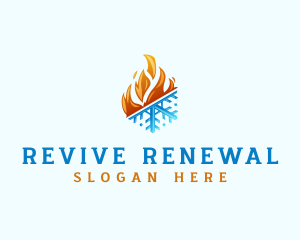 Ice Fire Thermal HVAC logo design