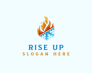 Ice Fire Thermal HVAC logo design