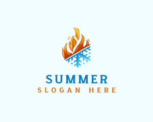 Ice Fire Thermal HVAC logo design