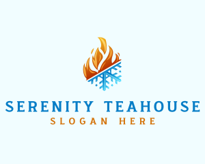 Ice Fire Thermal HVAC logo design