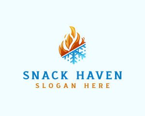 Ice Fire Thermal HVAC logo design