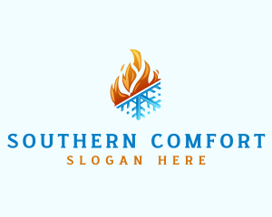 Ice Fire Thermal HVAC logo design