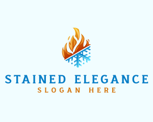 Ice Fire Thermal HVAC logo design