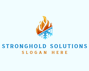 Ice Fire Thermal HVAC logo design