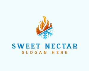 Ice Fire Thermal HVAC logo design