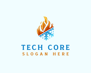 Ice Fire Thermal HVAC logo design