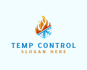 Ice Fire Thermal HVAC logo design