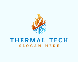 Thermal - Ice Fire Thermal HVAC logo design