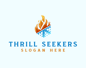 Ice Fire Thermal HVAC logo design