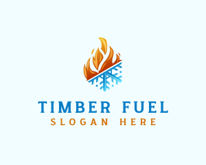 Ice Fire Thermal HVAC logo design