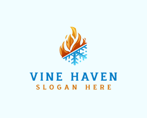 Ice Fire Thermal HVAC logo design