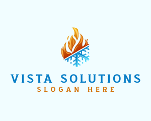 Ice Fire Thermal HVAC logo design