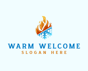 Ice Fire Thermal HVAC logo design