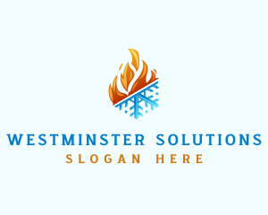 Ice Fire Thermal HVAC logo design