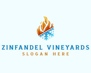 Ice Fire Thermal HVAC logo design