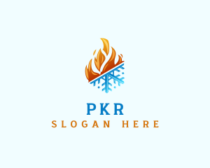 Ice Fire Thermal HVAC logo design