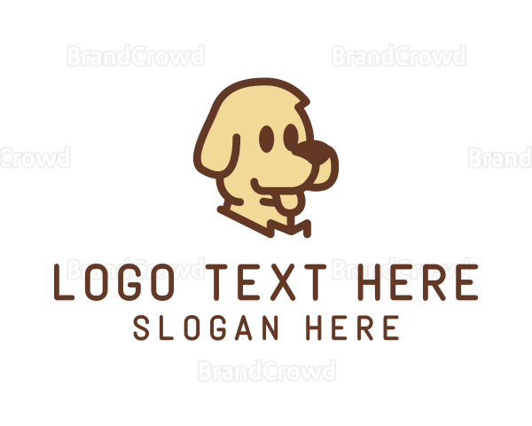 Cute Puppy Veterinarian Logo