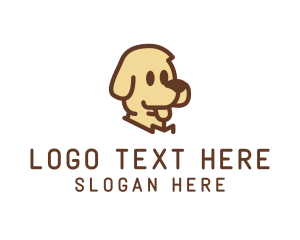 Orange Dog - Cute Puppy Veterinarian logo design