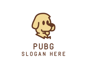 Orange Puppy - Cute Puppy Veterinarian logo design