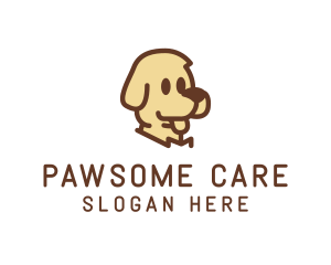 Cute Puppy Veterinarian logo design