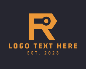 Wrench - Hardware Tools Letter R logo design