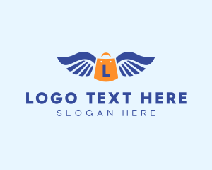 Discount Store - Retail Bag Wings logo design