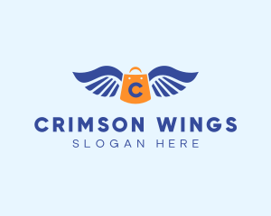 Retail Bag Wings  logo design